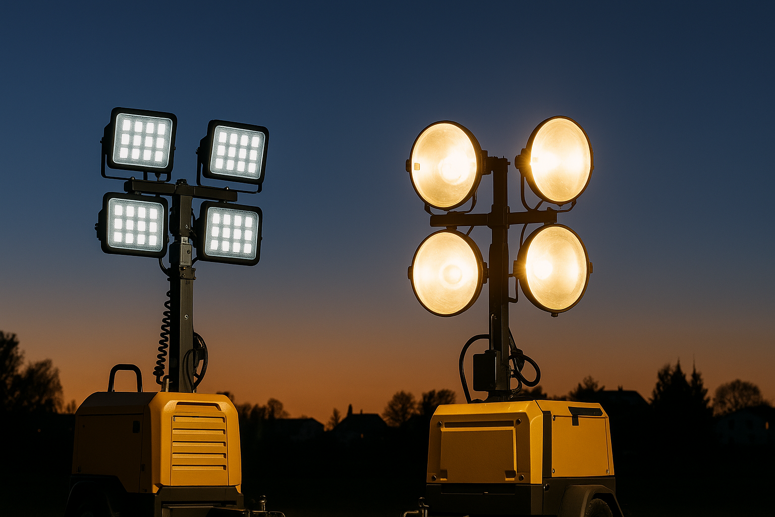 LED vs галоген: что важно знать перед покупкой световой башни